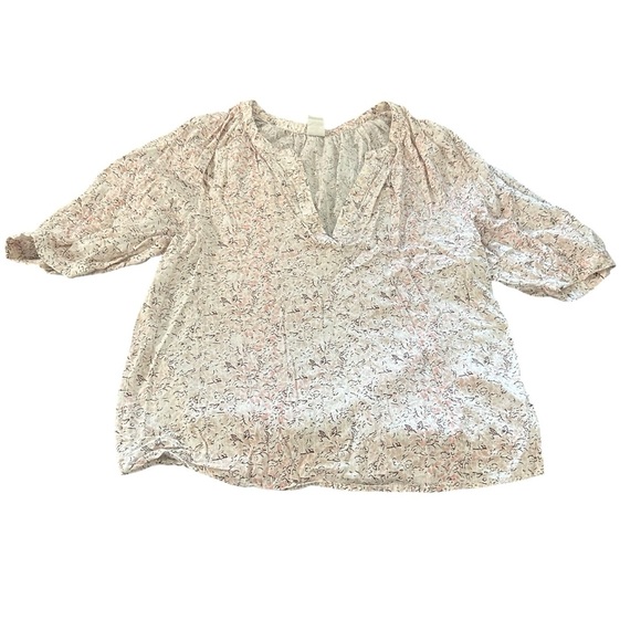 Melrose and Market women's size small v-neck light weight cream blouse - Picture 1 of 4